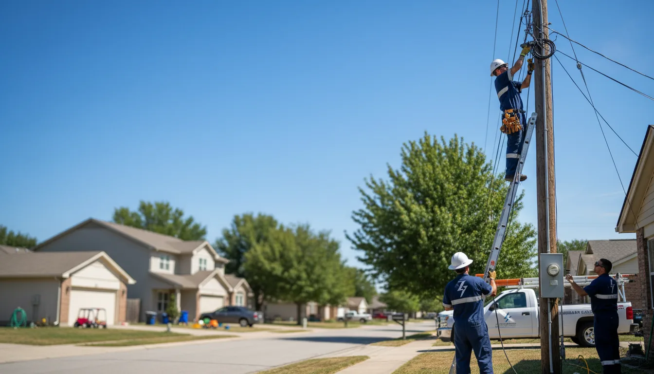 Residential electrician providing installation services in Oakwood, GA